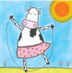 Picture of cow jumping rope