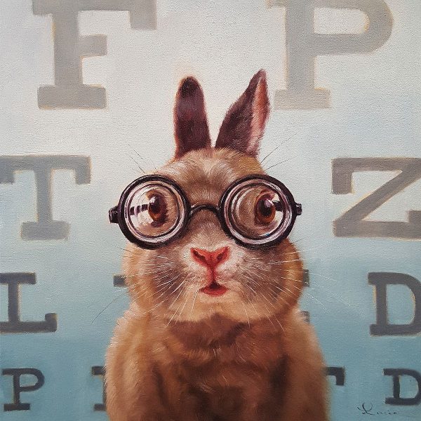 Rabbit wearing glasses